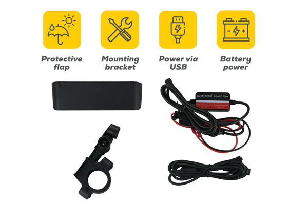 ZZ-2 B2P-DVR Motorcycle Apple CarPlay & Android Auto Media Screen with Front & Rear Dash Camera, 1080p + 1080p @ 30fps by Connected Car Experts with Professional Installation Fast Shipping Technical Support Great Prices