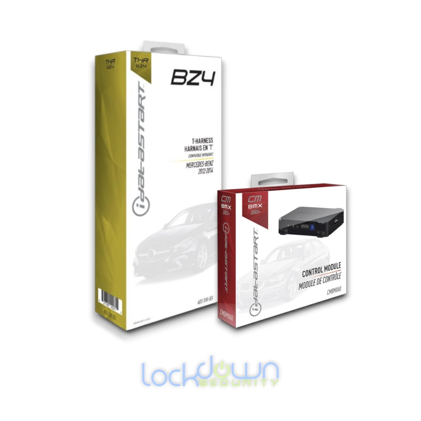 iDatastart BZ4-BMX Plug and Play Remote Starter with control module and harness, professional installation available