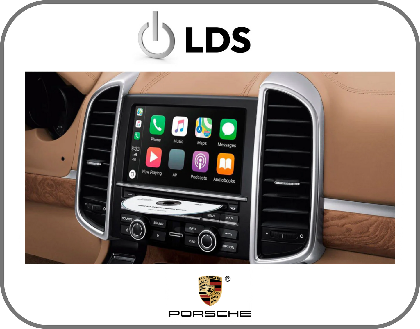 LDS EW-ZHLBSJ-PCM3-03B Porsche Wireless CarPlay and Android Auto Interface ⭕ Fits PCM3.1 Radio