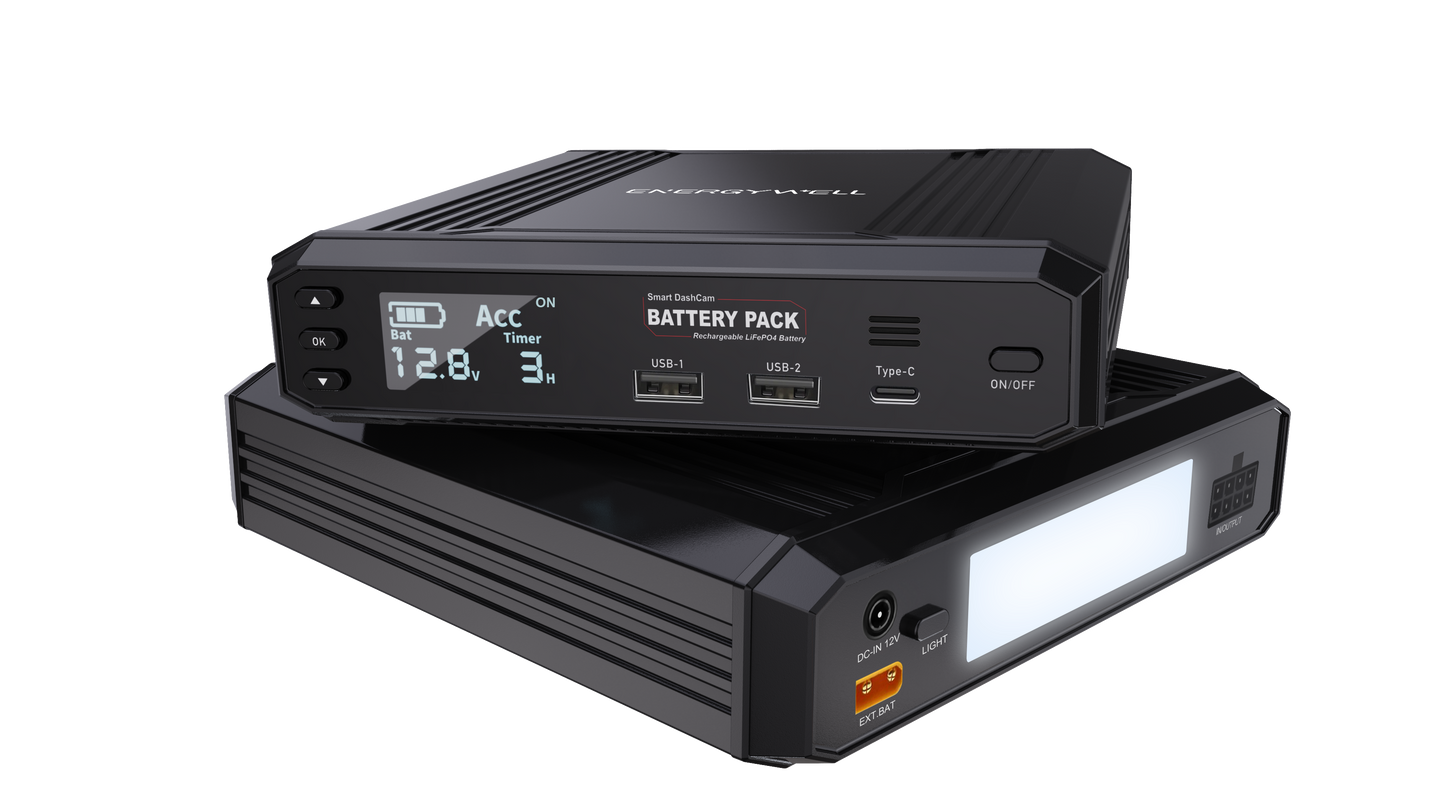 LDS P6 Dashcam Battery, 8000mAh, LCD Display, 60 Hour Parking Mode with fast shipping and professional installation by connected car experts