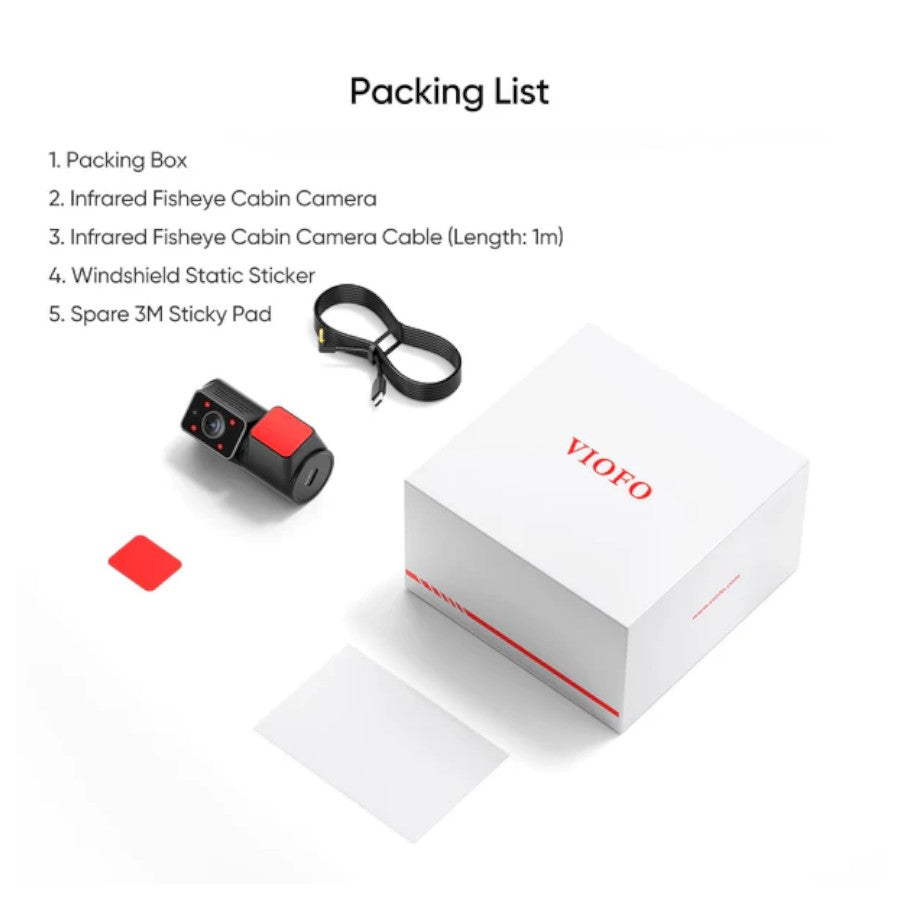 Viofo RNF210 Interior Camera with 1 Meter Cable, fits Viofo A229 Ultra, professional installation, technical support, fast shipping Connected Car Experts