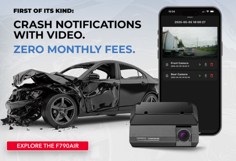 Thinkware F790AIR with MyCar2 Dash Camera, 1080p+1080p @ 30fps, 32GB, WiFi, GPS, MyCar2 with TGM Included with Fast Shipping and Professional Installation by Connected Car Experts