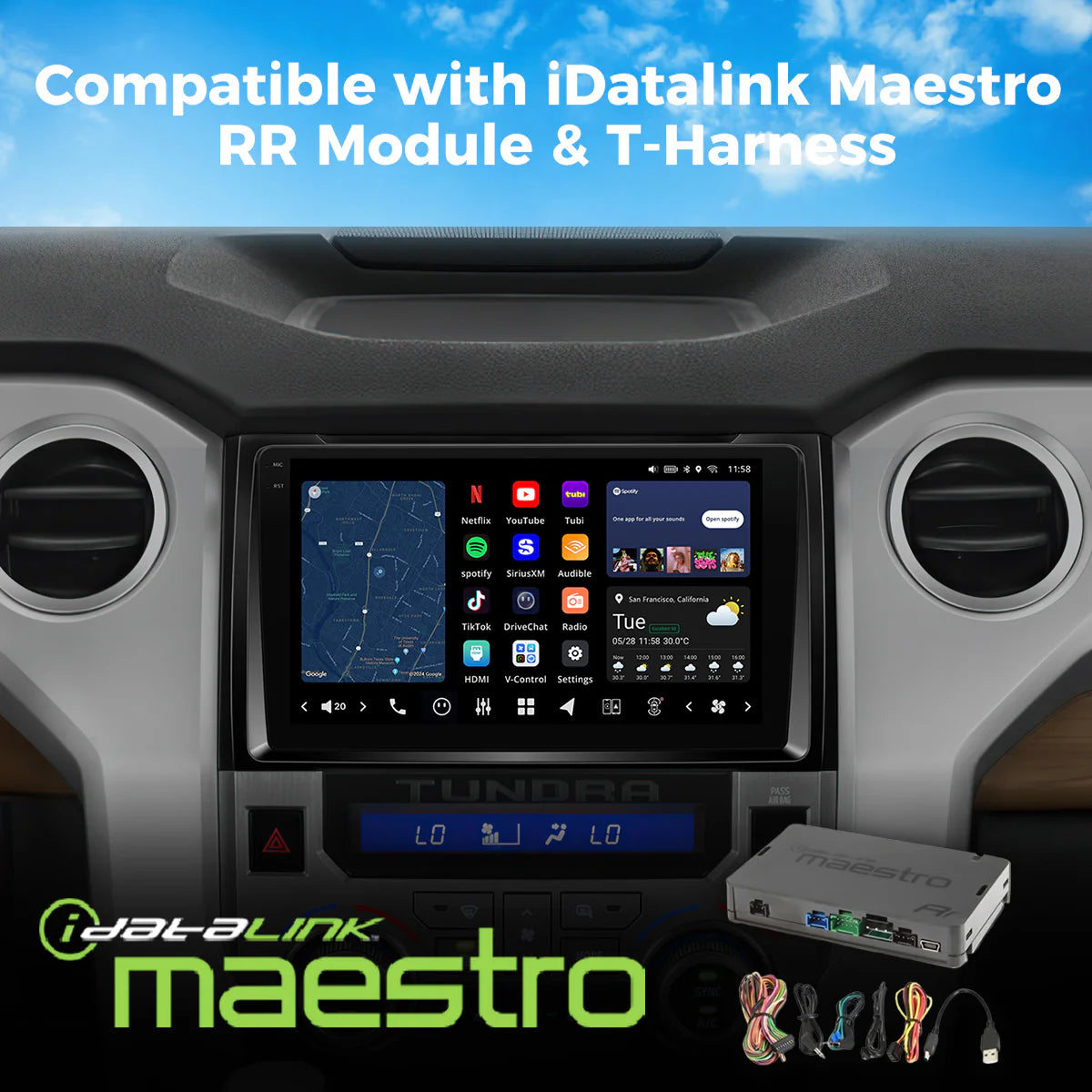 VINLAND 2020-2021 Toyota Sequoia Custom Fit Car Stereo with professional installation, technical support, fast shipping by Connected Car Experts