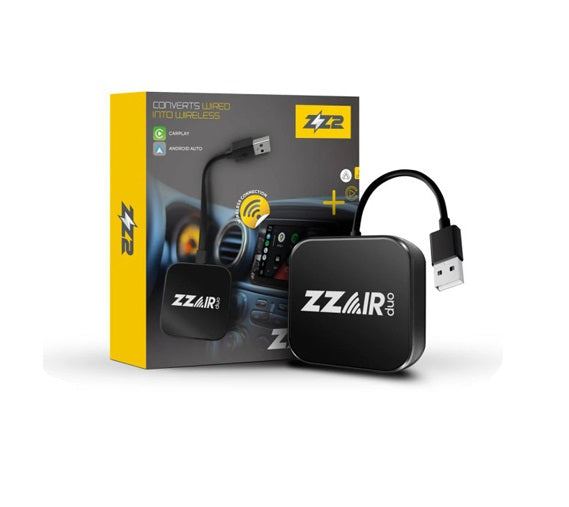 ZZ-2 ZZAir Duo2 Wireless Apple CarPay and Android Auto USB Dongle with Professional Installation Technical Support Fast Shipping Connected Car Experts
