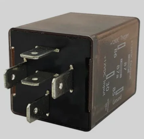 Bueler BU509TD Time Delay OFF Relay, SPDT, 12 Volt, 20/30 Amp with metal pins, professional installation by Connected Car Experts