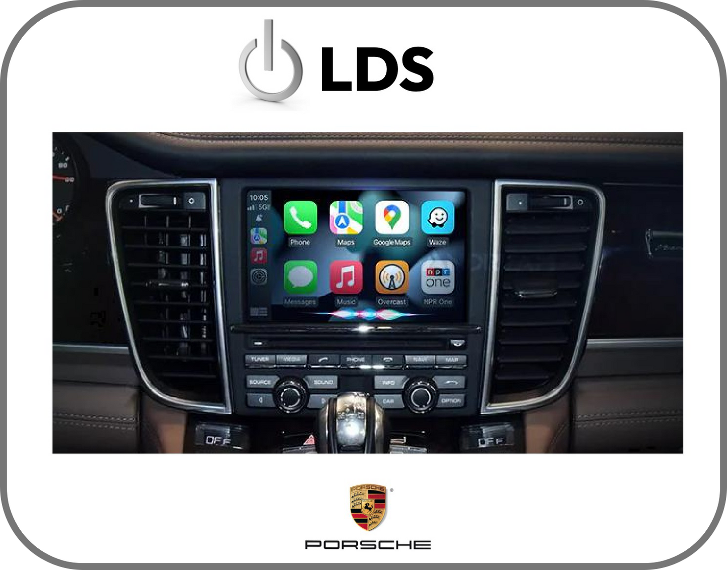 LDS EW-BSJCP-PCM4-02B Porsche Wireless CarPlay and Android Auto Interface ⭕ Fits PCM4 Radio with expert installation Connected Car Experts