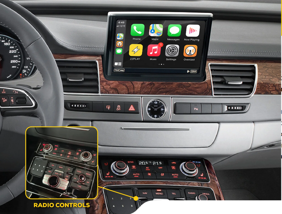 MMI 3G+ (A8) screen and controls
