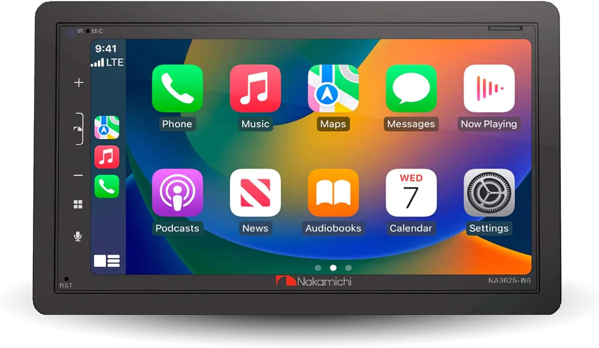 CLEARANCE Nakamichi NA3625-W6 Multimedia Receiver, 6.8", Wireless CarPlay & Android Auto, DSP, 4 Volt RCA with fast shipping and pro installation