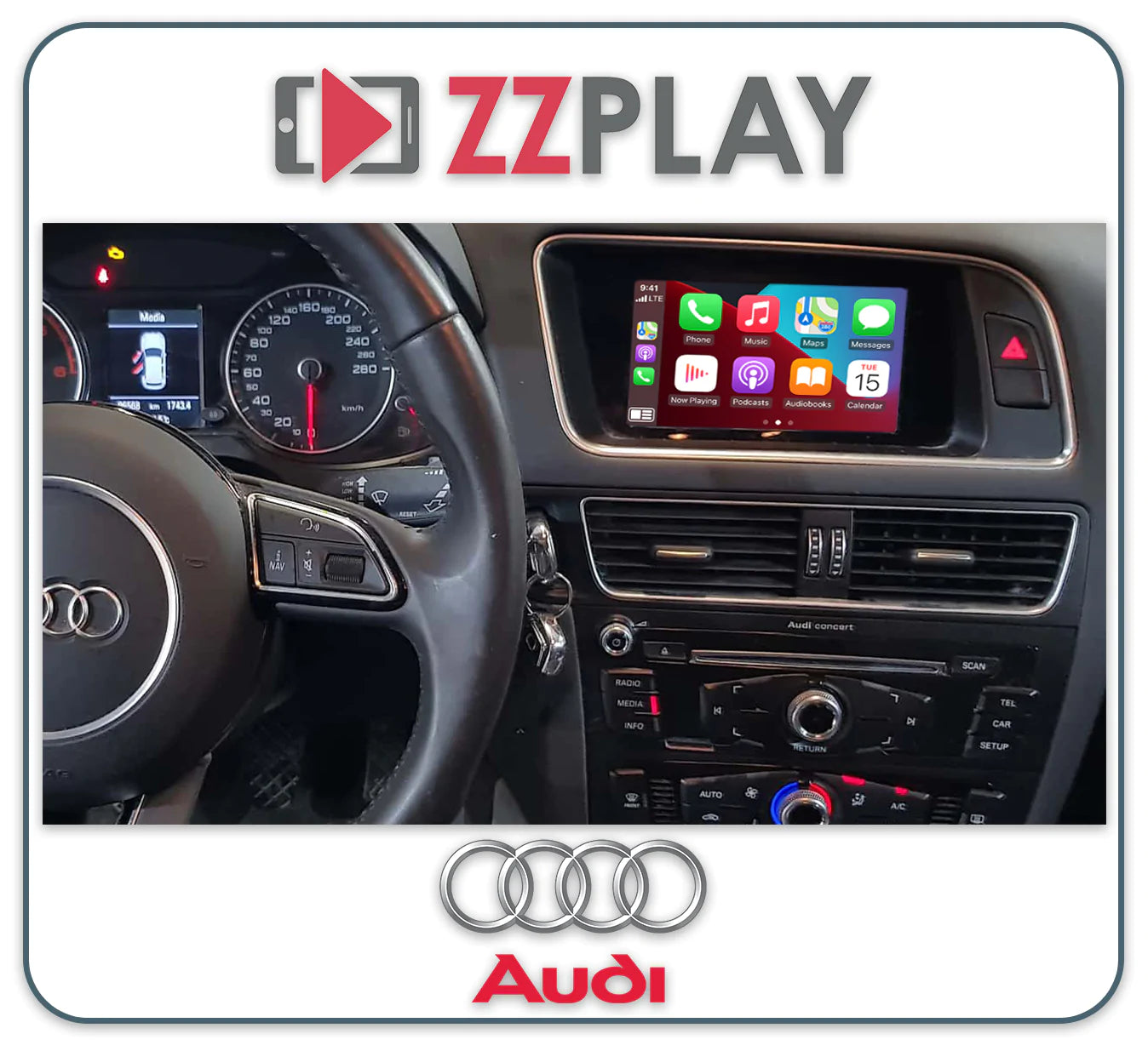 ZZ-2 IT3-MMI3G-A4 Wireless CarPlay and Android Auto Interface ⭕ Fits Audi Multimedia 3G MMI Radios with professional installation and fast shipping.