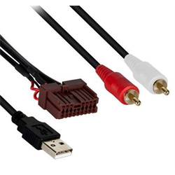 Axxess AXUSB-HK USB Retention Harness with USB and audio connectors for professional installation and fast shipping.