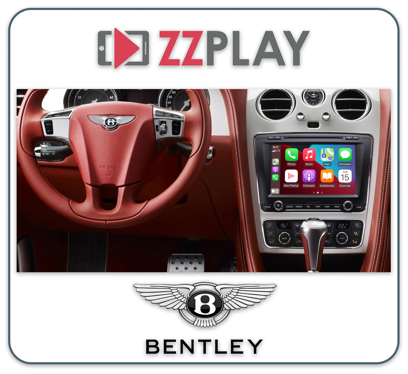ZZ-2 IT2-BNT Wireless CarPlay and Android Auto Interface installed in Bentley with professional installation and fast shipping.