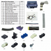 Kit contents for EUROSTART BRS5 Plug and Play Remote Starter including modules, wiring, connectors, and accessories for installation.