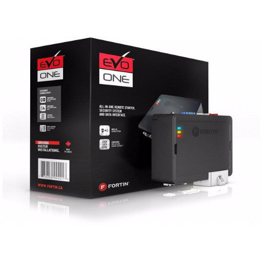 Fortin EVO-ONE Remote Starter ⭕ with black packaging, advanced security, fast shipping, professional installation, connected car experts