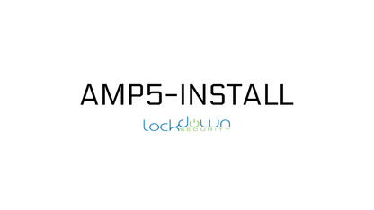Five Channel Amplifier Installation, AMP5-Install with Lockdown Security logo Professional Installation Fast Shipping Connected Car Experts