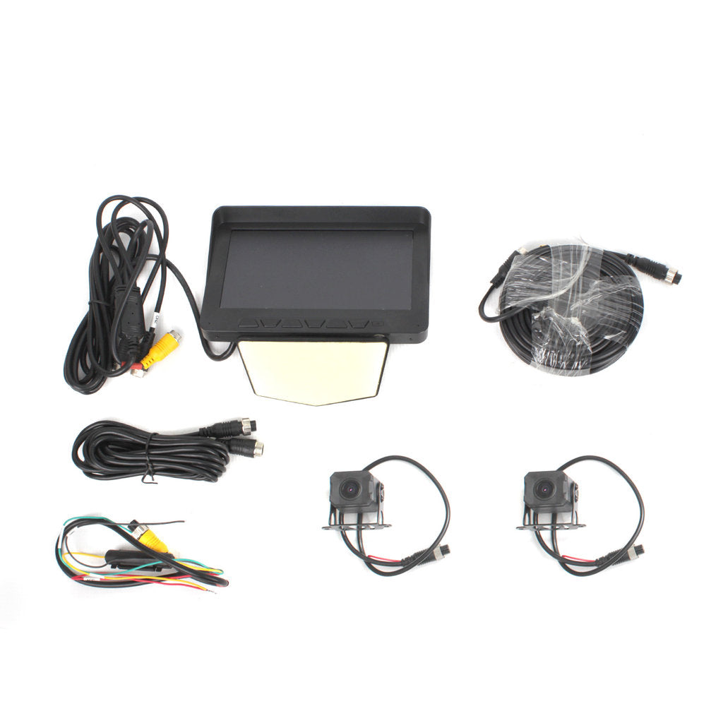 Steelmate C20 Back Up Camera Kit with 2 Cameras, 720p @ 30fps (all cameras), 7" LCD Screen, Voice Control with Fast Shipping and Professional Installation, Connected Car Experts