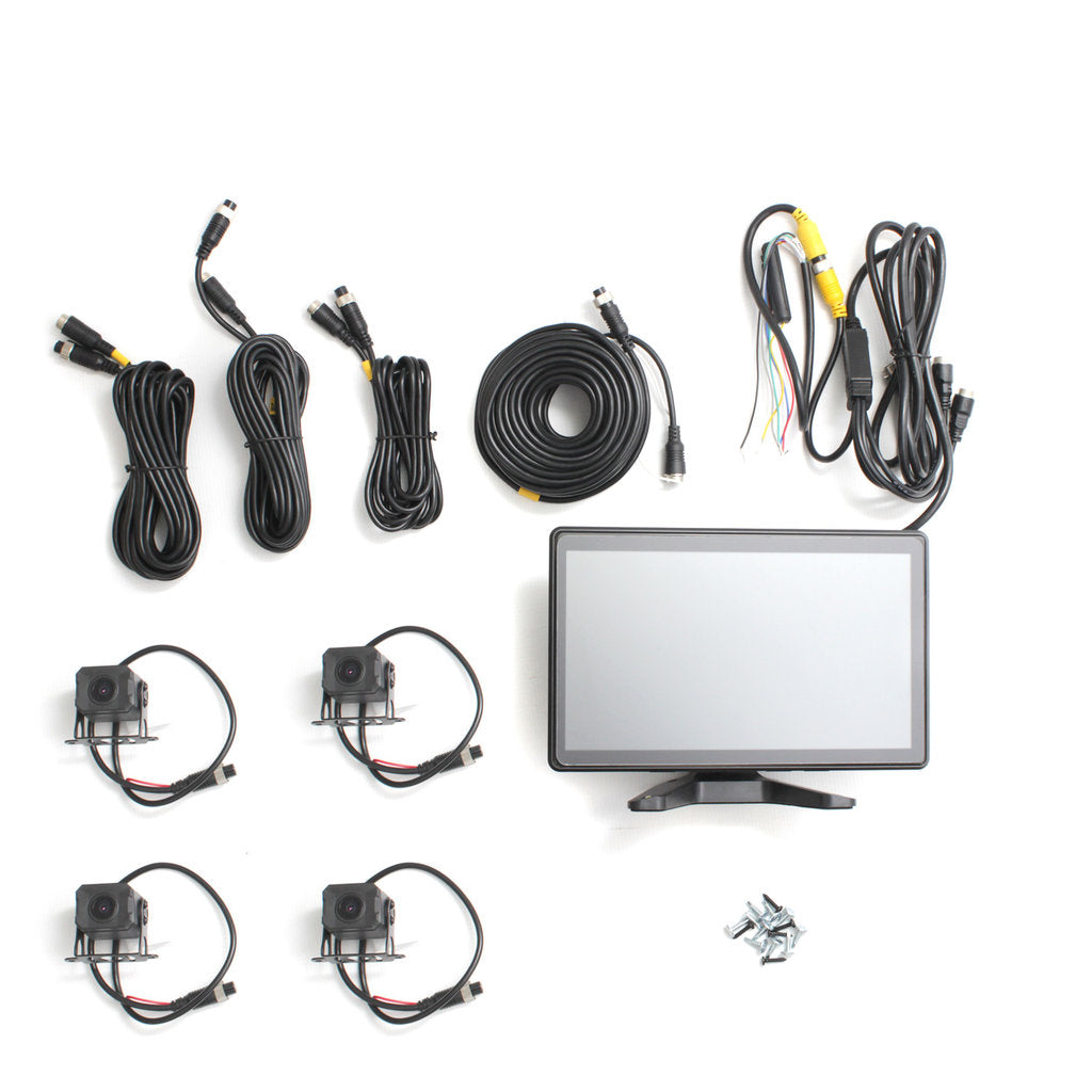 Steelmate C40 Multi Camera Kit with 4 Cameras, 720p (x4) @ 30fps, 10.1" LCD Screen, Voice Control, AI Blind Spot Detection with professional installation, fast shipping.
