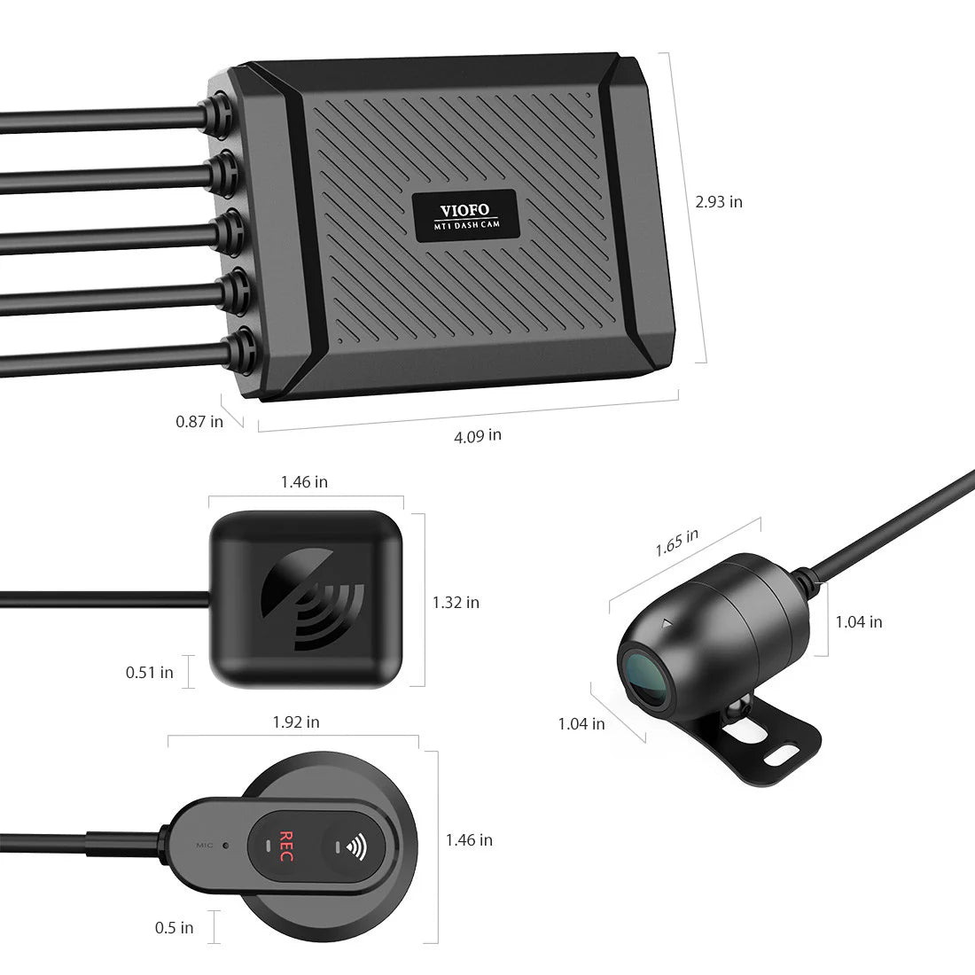 Viofo MT1 Motorsport Front & Rear Dash Camera, 1080p + 1080p @ 30fps, 32GB, WiFi, GPS with fast shipping and professional installation.