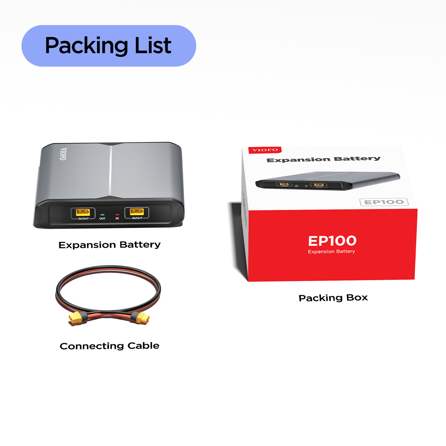 Viofo EP100 7650mAh Expansion Battery Pack for the Viofo BP100 with Professional Installation Technical Support Fast Shipping Connected Car Experts