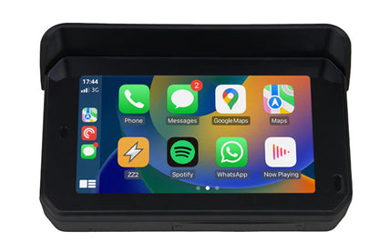 ZZ-2 B2P-DVR Motorcycle Apple CarPlay & Android Auto Media Screen with Front & Rear Dash Camera, 1080p + 1080p @ 30fps by Connected Car Experts