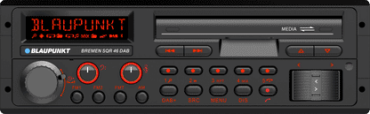 Blaupunkt BREMENSQR46DAB Retro Car Stereo with Bluetooth