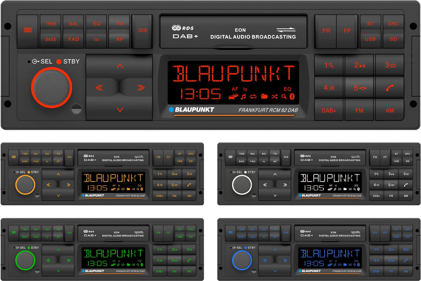 Blaupunkt FRANKFURT RCM 82 DAB Retro Car Stereo with Bluetooth in multiple colors by Connected Car Experts fast shipping professional installation