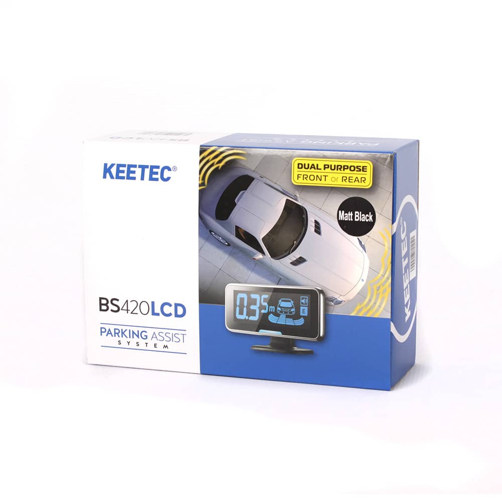 KEETEC BS420LCD 4 Sensor Parking Sensor Kit, Dual Purpose Front or Rear Use with fast shipping and professional installation