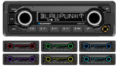 Blaupunkt DUBLIN412 Heavy-Duty Receiver, Bluetooth, 12 Volt with multicolor display, pro install, support, fast shipping by Connected Car Experts