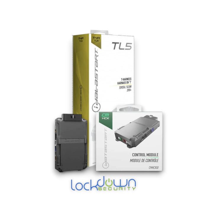 iDatastart TL5-G0 Plug and Play Remote Starter package with control module and wiring harness, professional installation available