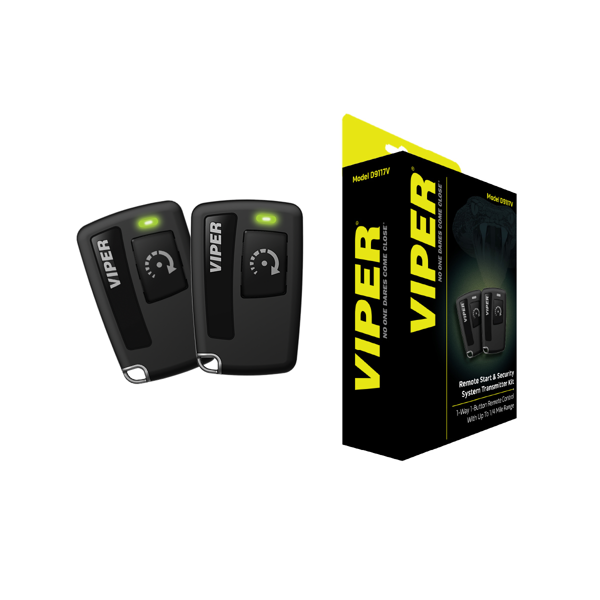 Viper D9117V Key Fob Kit, Two 1-Way 1-Button Remotes