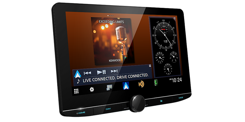Kenwood Excelon DMX1058XR Multimedia Receiver, 10.1", HD Screen, Wireless CarPlay & Android Auto with Professional Installation, Technical Support, Fast Shipping. Connected Car Experts.