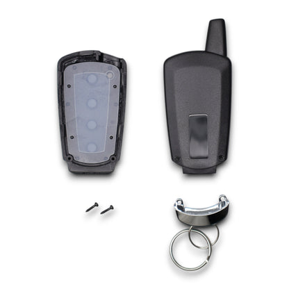 Fortin DTR-641 Key Fob Shell FCC ID: 2ACKU-R1W02FM with components shown for professional installation and fast shipping.