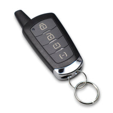 Fortin DTR-641 Key Fob Shell FCC ID: 2ACKU-R1W02FM with lock, unlock, and remote start buttons on key ring.