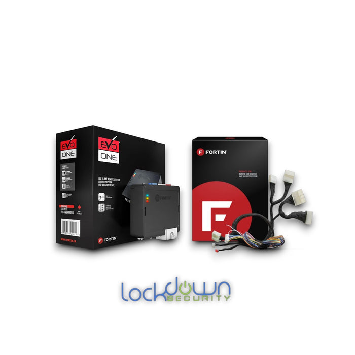 Fortin MAZ3-ONE Plug and Play Remote Starter ⭕ with wiring harness and boxed packaging, professional installation available