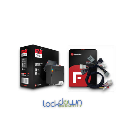 Fortin TOY17-ONE Plug and Play Remote Starter with wiring harness and EVO ONE security module by Lockdown Security.