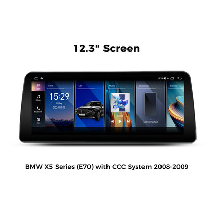 VINLAND VBMX53L12B8 12.3" Wireless CarPlay and Android Auto Screen for BMW X5, X6