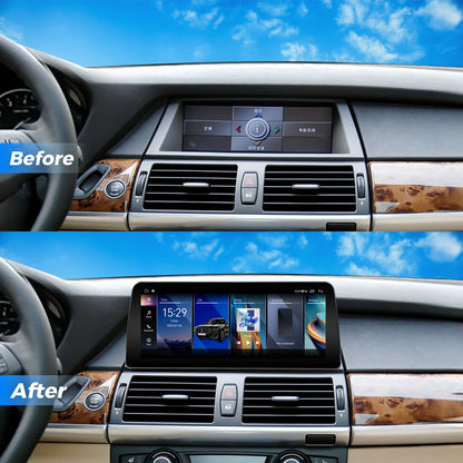 VINLAND VBMX53L12B8 12.3" Wireless CarPlay and Android Auto Screen for BMW X5, X6
