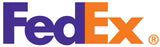 FedEx logo with bold purple and orange letters on a white background representing global shipping services.