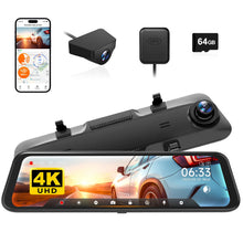 Wolfbox G850 Mirror Dash Camera, 4K+1080p @ 30fps, 64GB, Touchscreen, WiFi, GPS with Professional Installation Fast Shipping Connected Car Experts