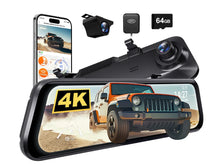 Wolfbox G850Pro Mirror Dash Camera, 4K+1080p @ 30fps, 64GB, Touchscreen, WiFi, GPS, Blind Spot Detection with fast shipping and expert installation