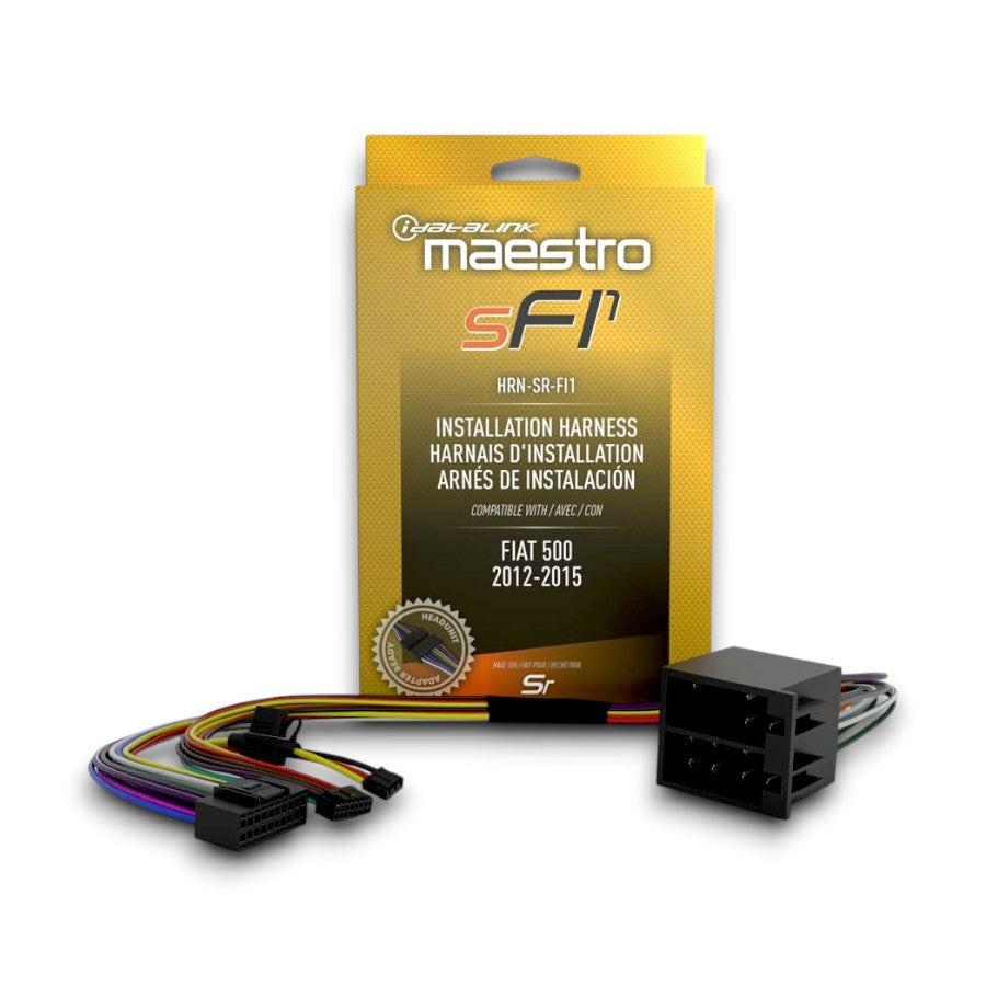 iDatalink Maestro HRN-SR-FI1 Maestro Compatible Radio Replacement Harness for Select Fiat 500 Trims From 2012 - 2015 with Professional Installation Technical Support Fast Shipping Great Prices Connected Car Experts