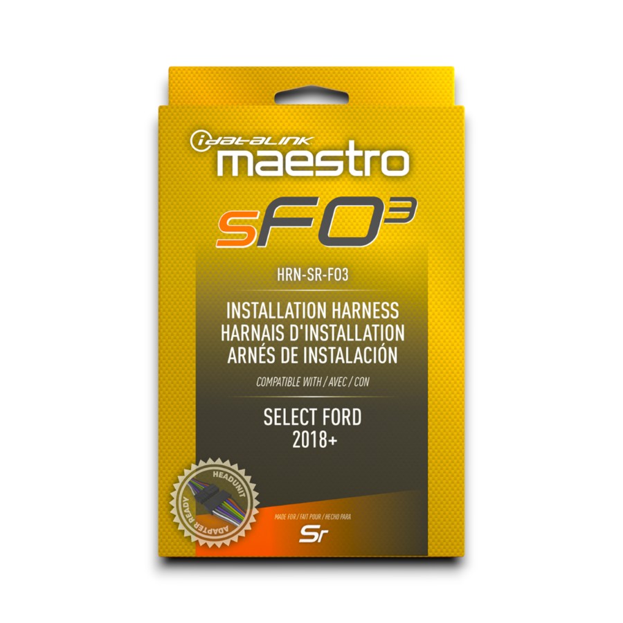 iDatalink Maestro HRN-SR-FO3 Maestro Compatible Radio Replacement Harness for Select Ford vehicles 2020 and Newer with professional installation technical support fast shipping Connected Car Experts