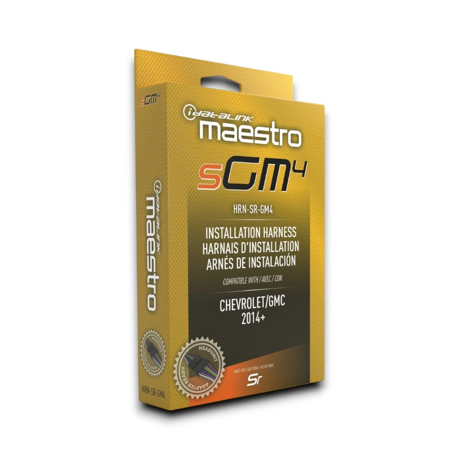 iDatalink Maestro HRN-SR-GM4 Maestro Compatible Radio Replacement Harness for Select GM Vehicles 2016 and Newer with Professional Installation Technical Support Fast Shipping Great Prices Connected Car Experts