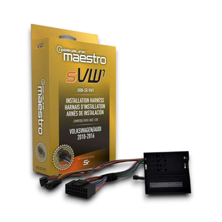 iDatalink Maestro HRN-SR-VW1 Maestro Compatible Radio Replacement Harness for Select Volkswagen and Audi Vehicles 2002-2016 Professional Installation Technical Support Fast Shipping Great Prices Connected Car Experts
