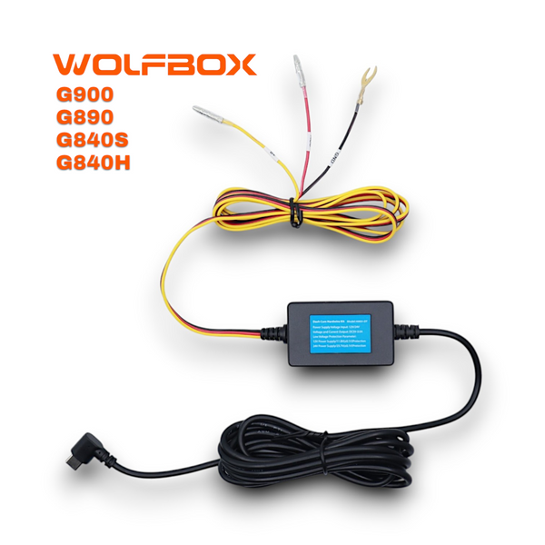Wolfbox HW01-DT Dash Camera Hardwire Power Cable compatible with G900 series, professional installation, technical support, fast shipping Connected Car Experts