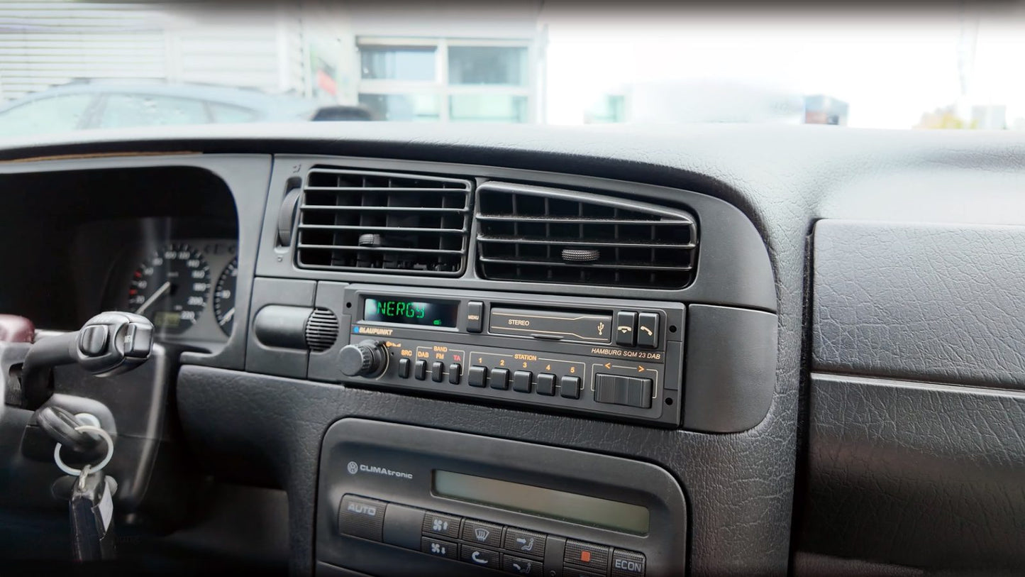Blaupunkt HAMBURG SQM 23 Retro Car Stereo with Bluetooth installed in classic car dashboard by Connected Car Experts fast shipping