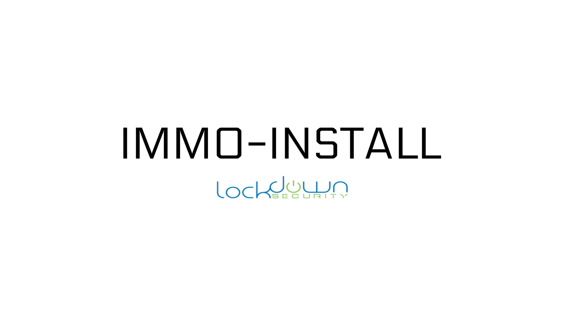 Anti Theft Immobilizer Installation, IMMO-Install logo with Lockdown Security branding for vehicle anti-theft systems by Connected Car Experts