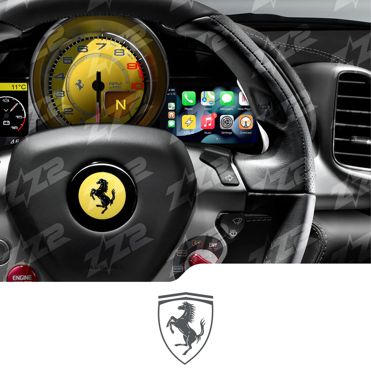 ZZ-2 ITZ-458 Wireless CarPlay and Android Auto Interface for Ferrari