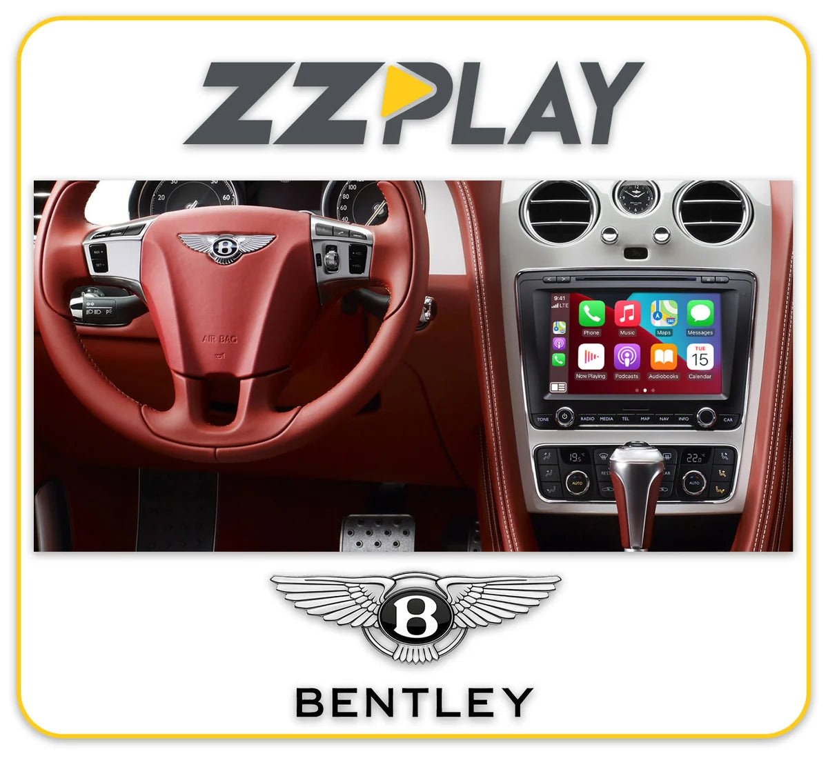 ZZ-2 ITZ-BNT-A Wireless CarPlay and Android Auto Interface for Bentley, Volkswagen