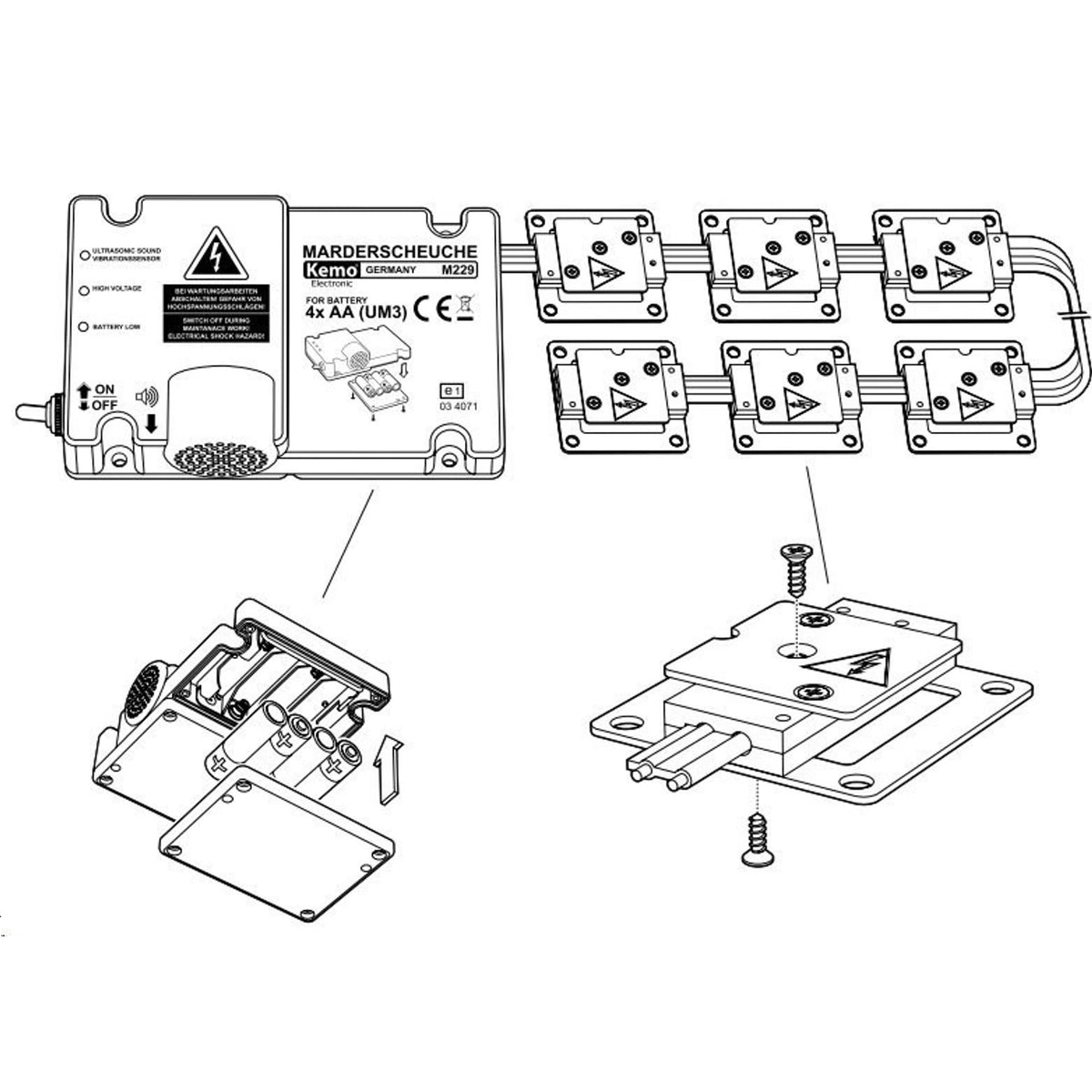 LDS M229 battery-powered rodent deterrent