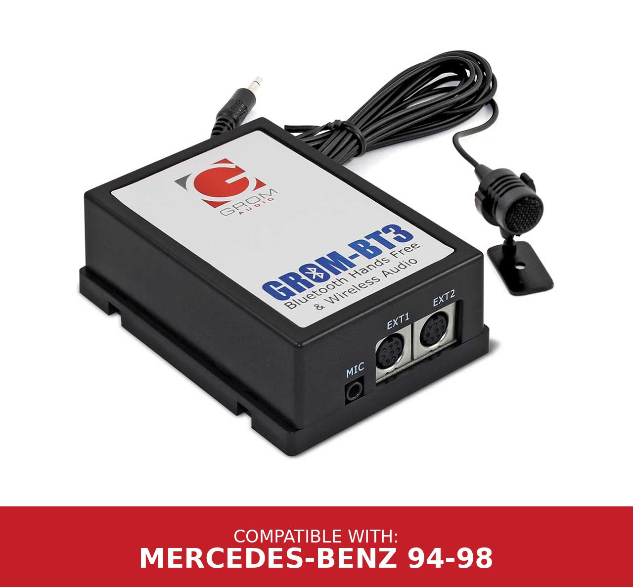 Simulated alt text for GROM MBB3 Bluetooth Streaming and Hands Free Car Kit for lockdown-security.myshopify.com. You are an expert SEO agent. You will generate an ALT text for this image. <Store_Context> Business Details: Fast Shipping Professional Installation We ship wor...